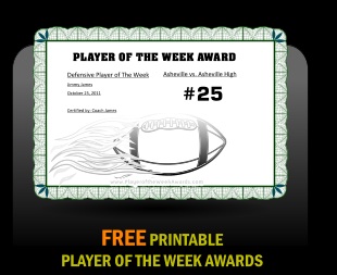 Free Printable Football Awards
